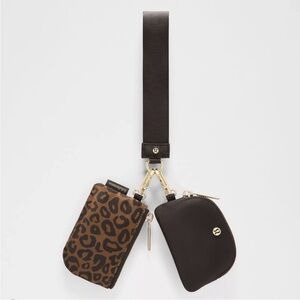 Lululemon Dual Pouch Wristlet Leopard